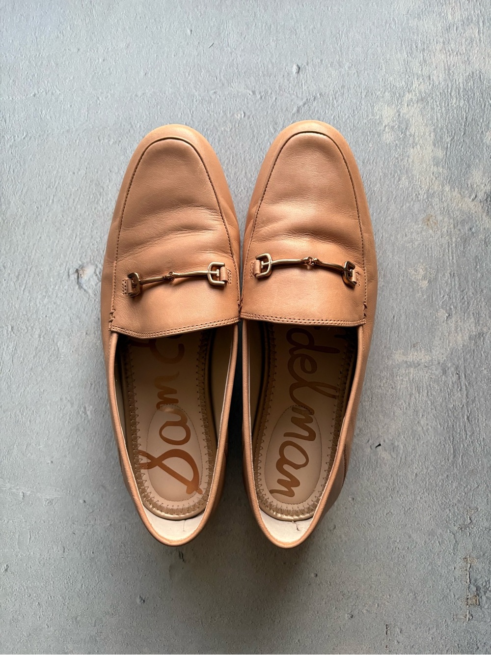 Sam Edelman Women’s Light Tan Leather Loafers, Size 8 W